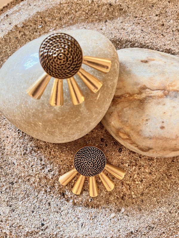 Chain and Brass Tassel Studs