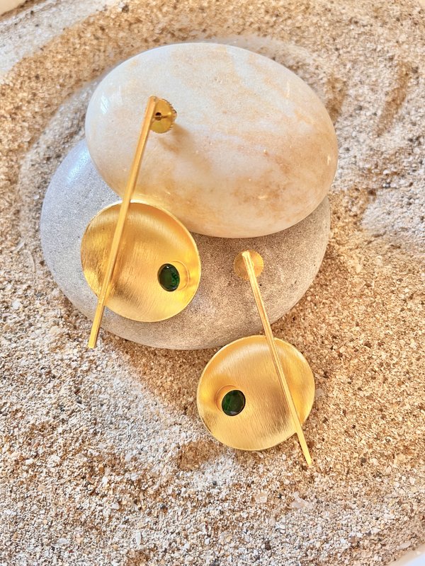 Emerald Stick Earrings