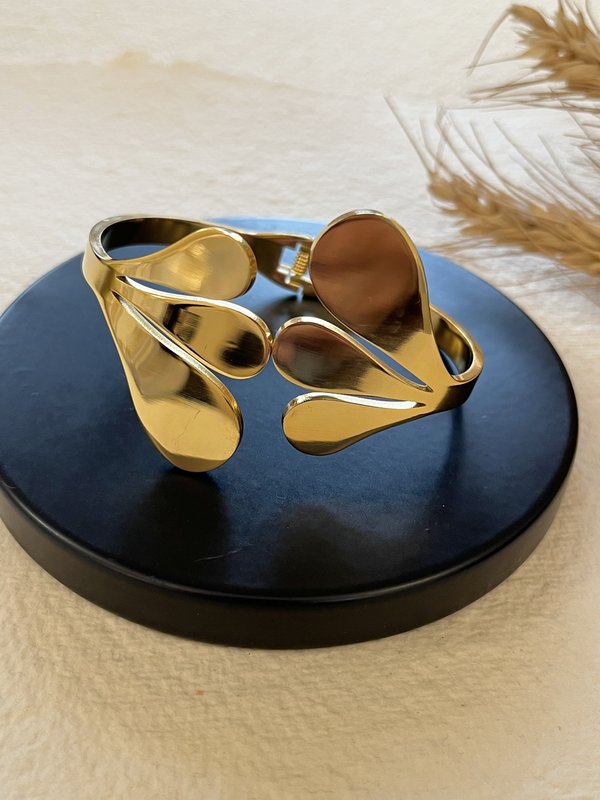 Chunky Leaf Cuff (Openable)