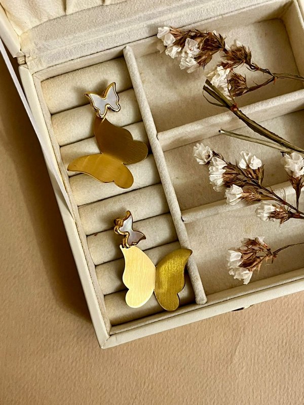 Mother of Pearl Butterfly Earrings