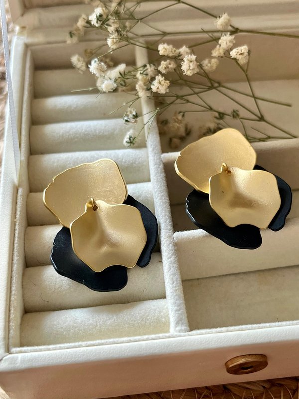 Black and Gold Earrings