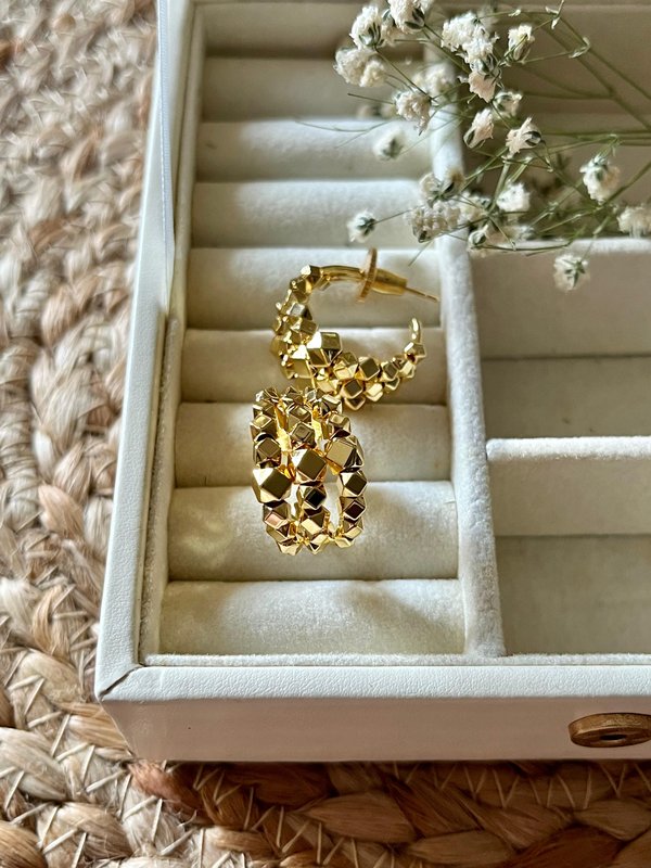 Triple Layer Beaded Earrings