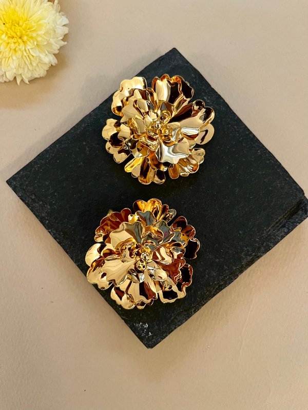 Chunky Marigold Studs