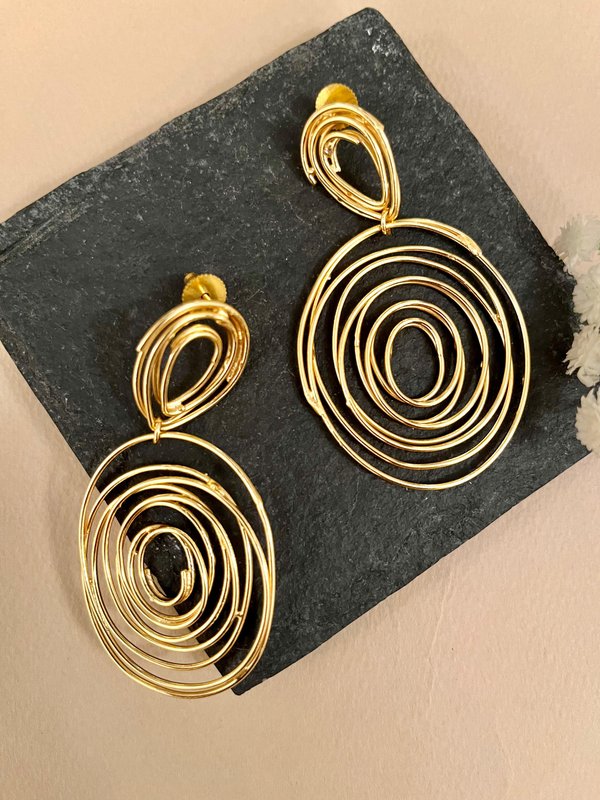 Double Layer Swirl Earrings