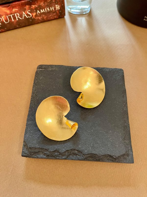 Gold Chunky Pac-man Studs