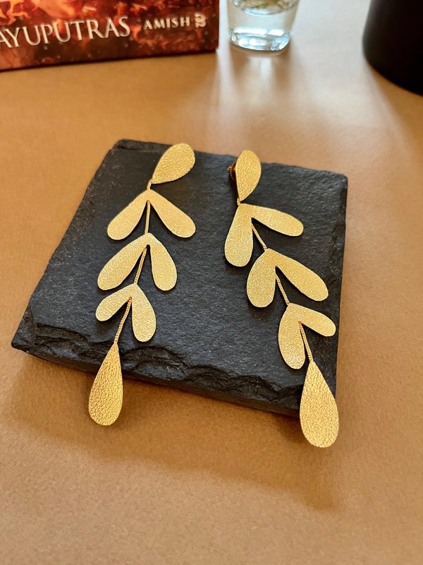 Lightweight Long Leaf Earrings
