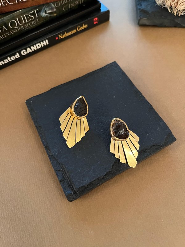 Black Feather Earrings