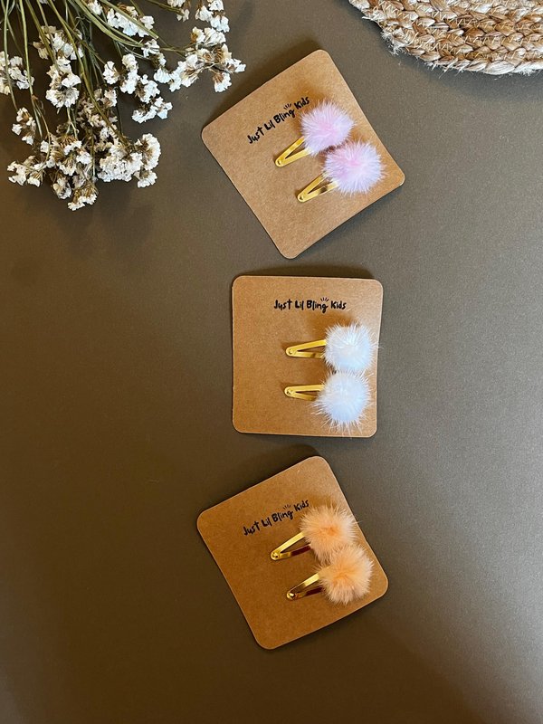 Fur Ball Tic Tac Hair Clip