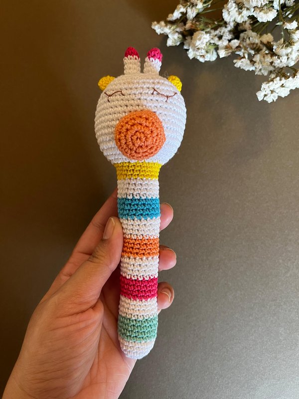 Multicolor Unicorn Rattle (Size:7.5")