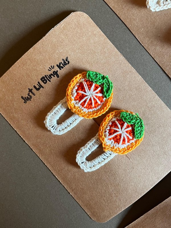 Orange Hair Clip (Pair)