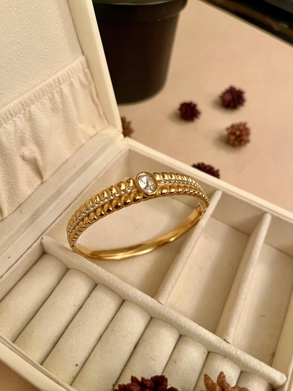 Textured Gold Bracelet