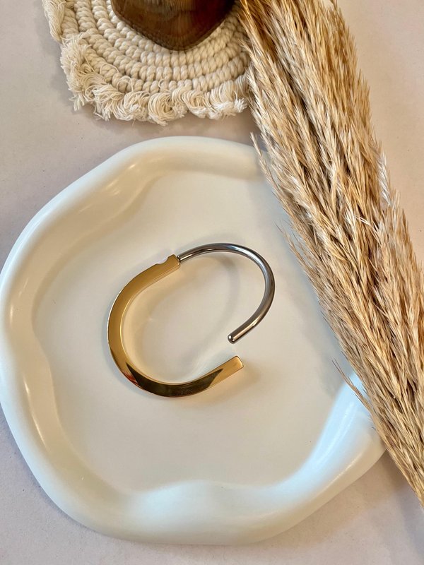 Dual Tone Lock Bracelet