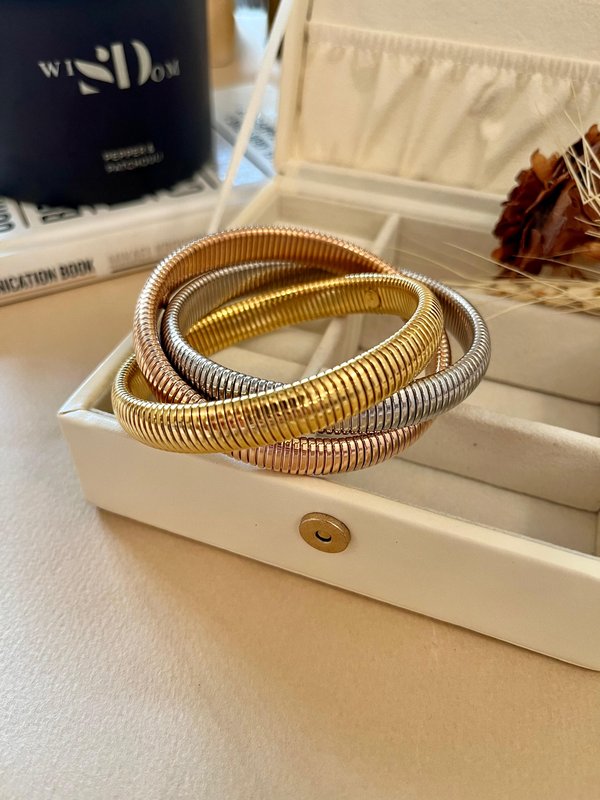 3 Tone Multilayer Bracelet