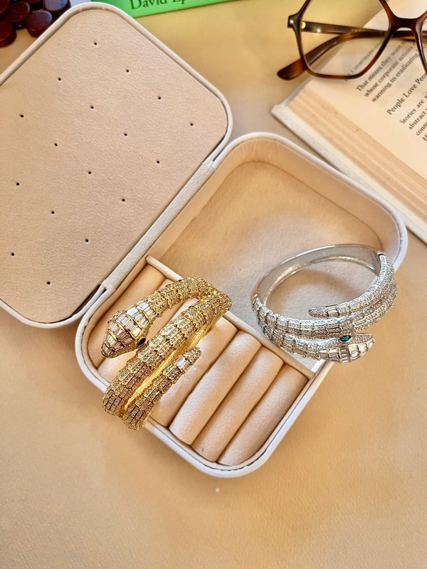 Gold Studded Serpent Bracelet