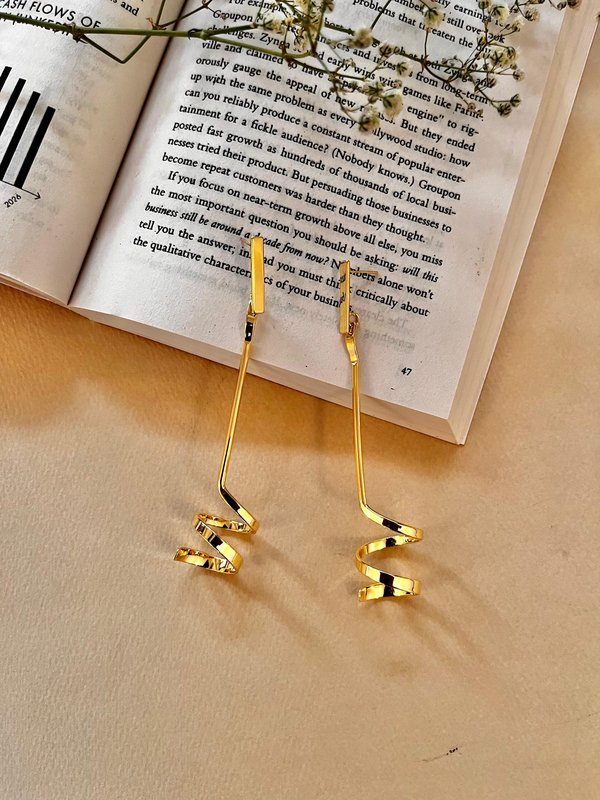 Long Spiral Earrings