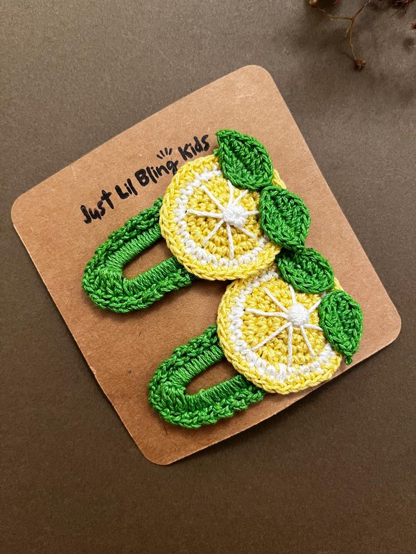 Lemon Hair Clip (Pair) (Preorder - delivery after 15th Jan)