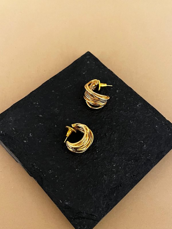 Multilayer C-shape Earrings