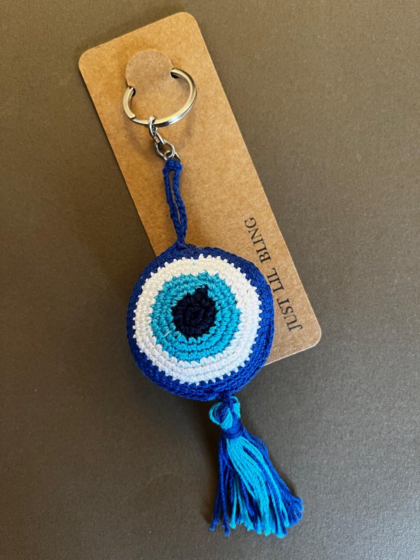 Evil Eye Crochet Keychains