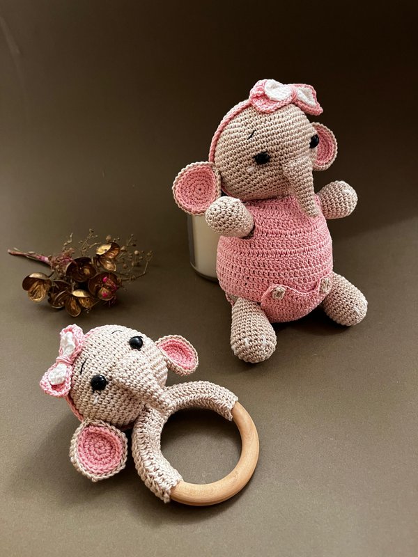 Eleplant Plushie & Teether set