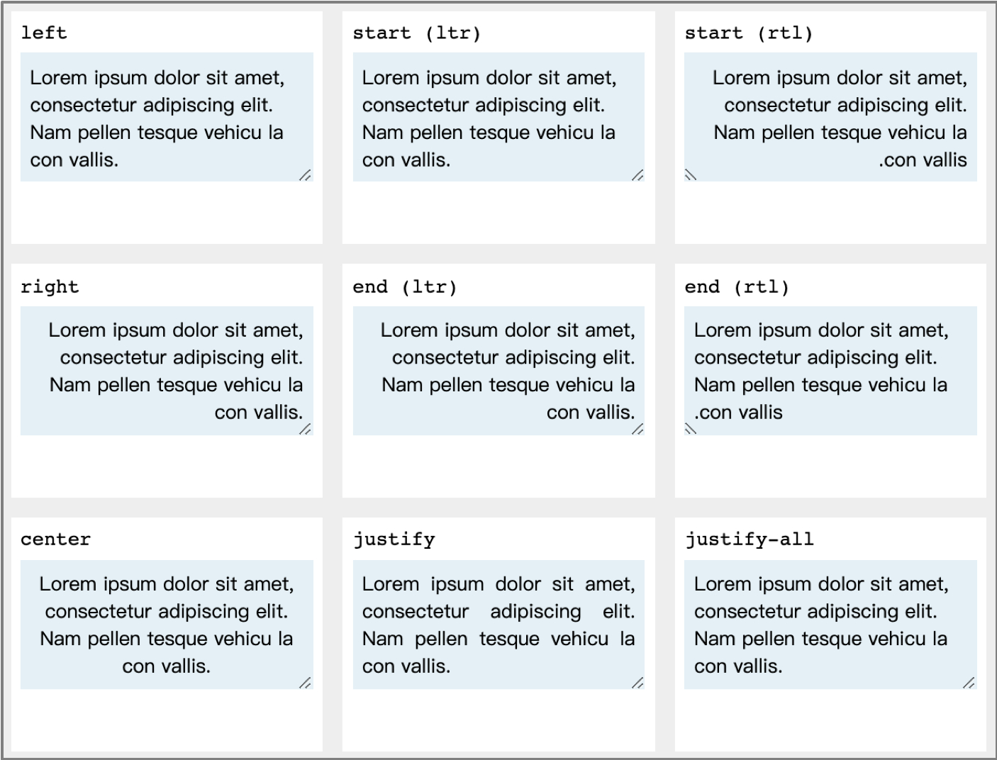 text-align