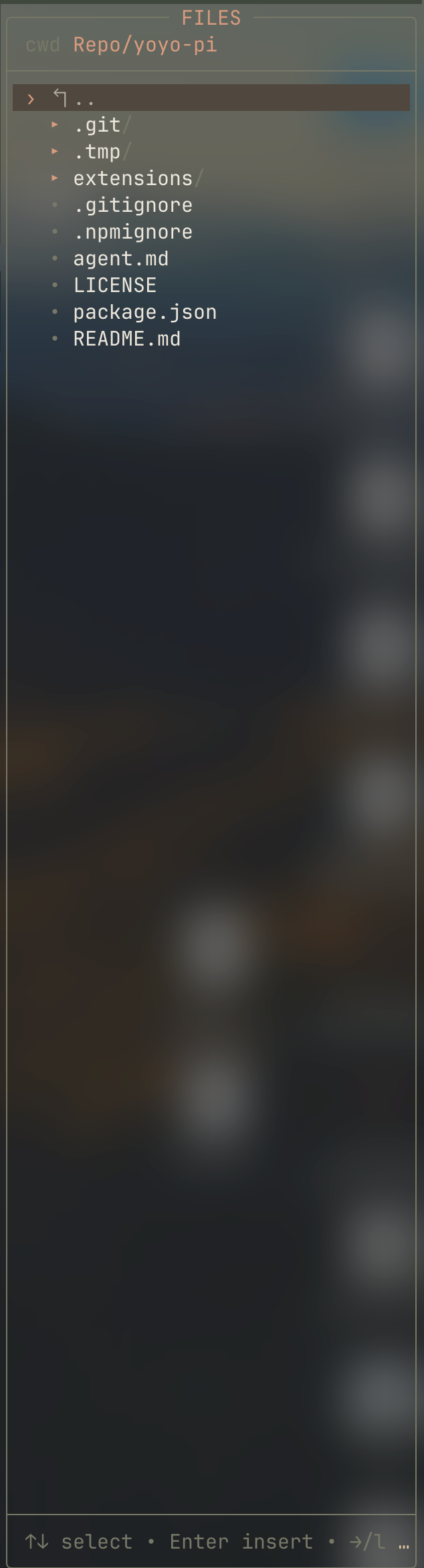 File tree overlay preview