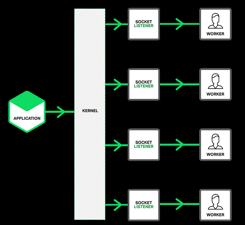 Nginx监听到相同端口的多进程工作模型