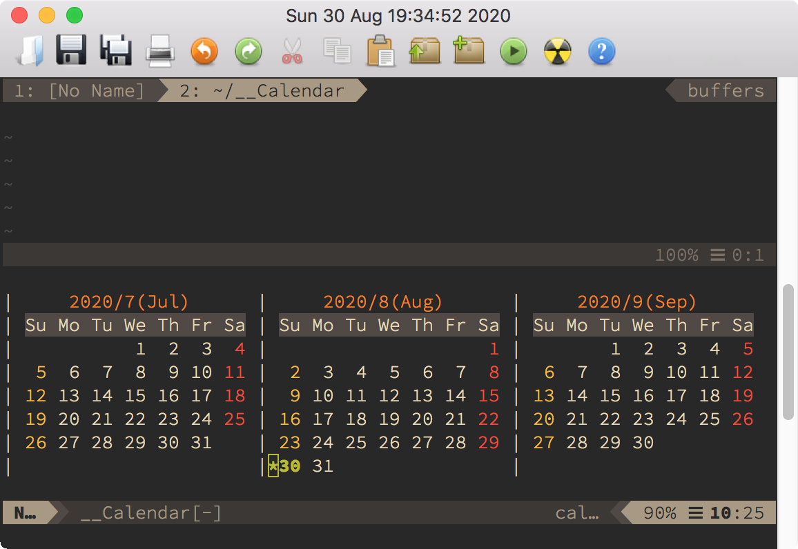 CalendarH产生的水平日历