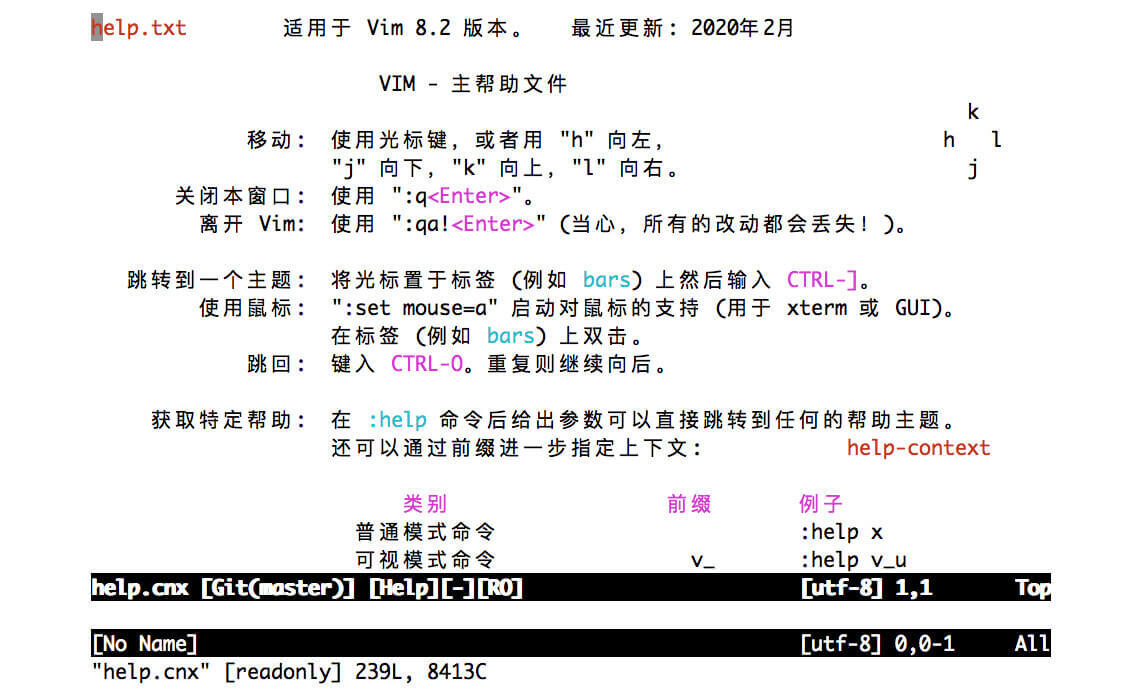 Vim的内置帮助功能