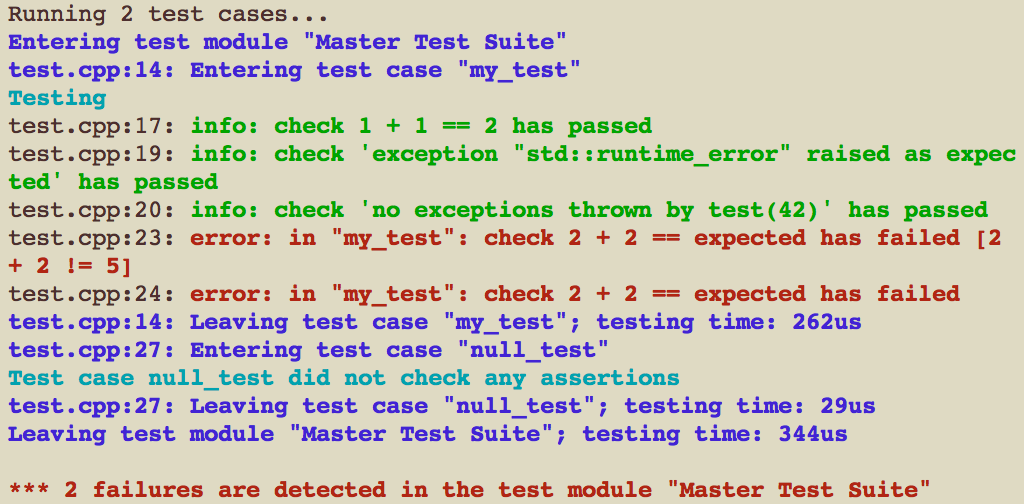 BoostTest的详细运行结果