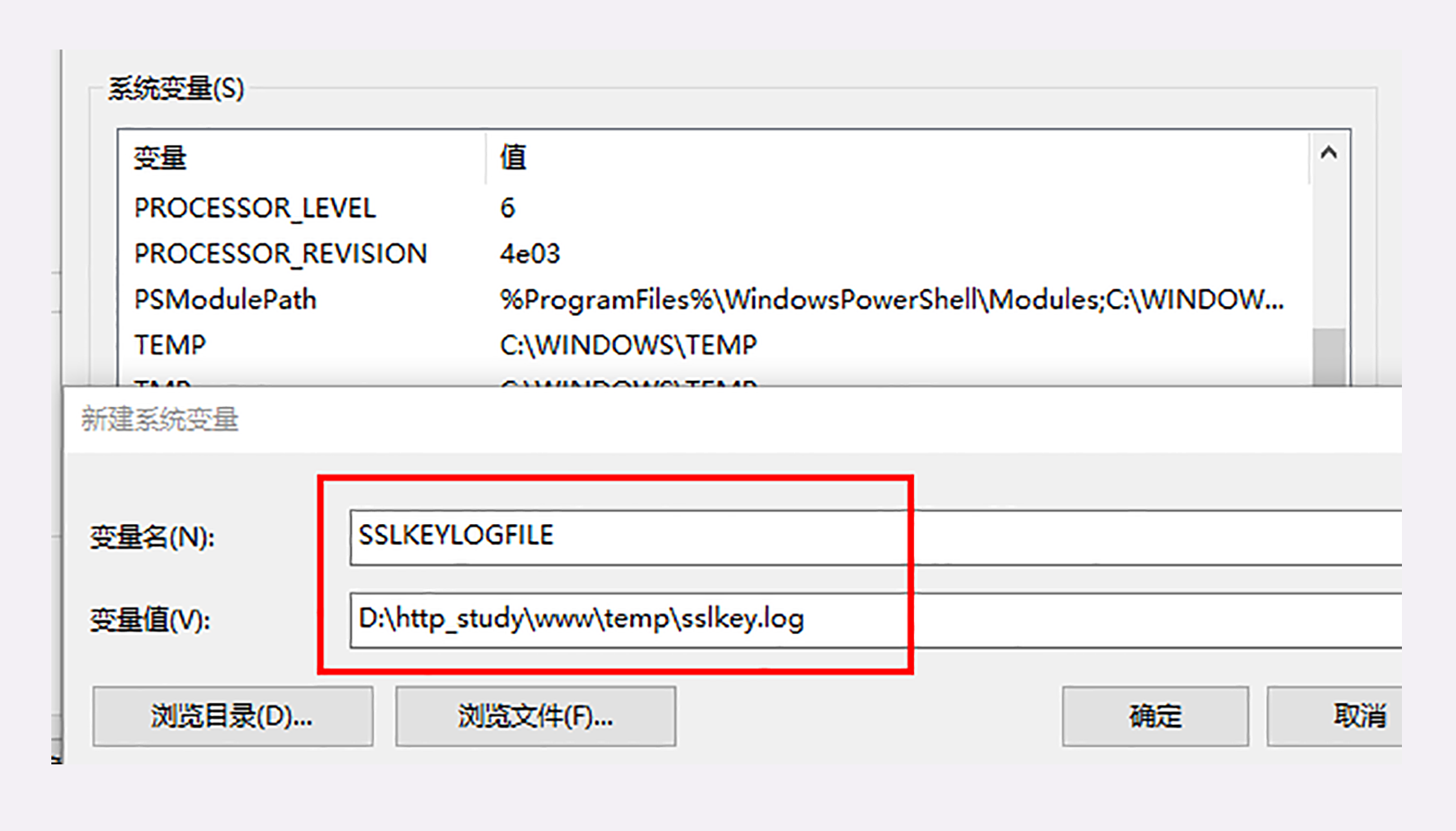 设置SSLKEYLOGFILE