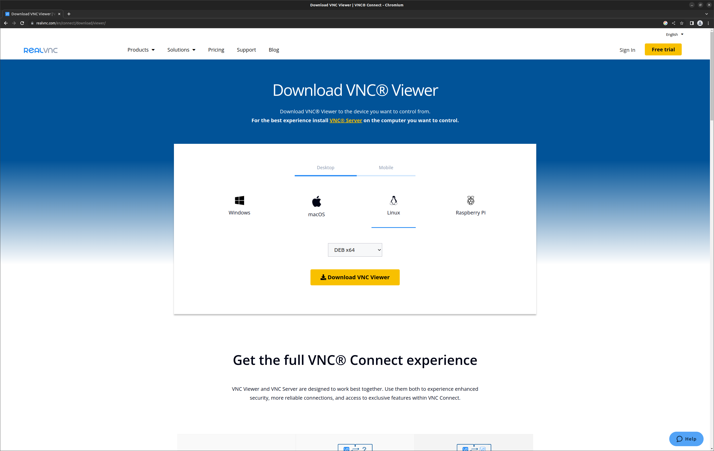 VNC Viewer .deb Download