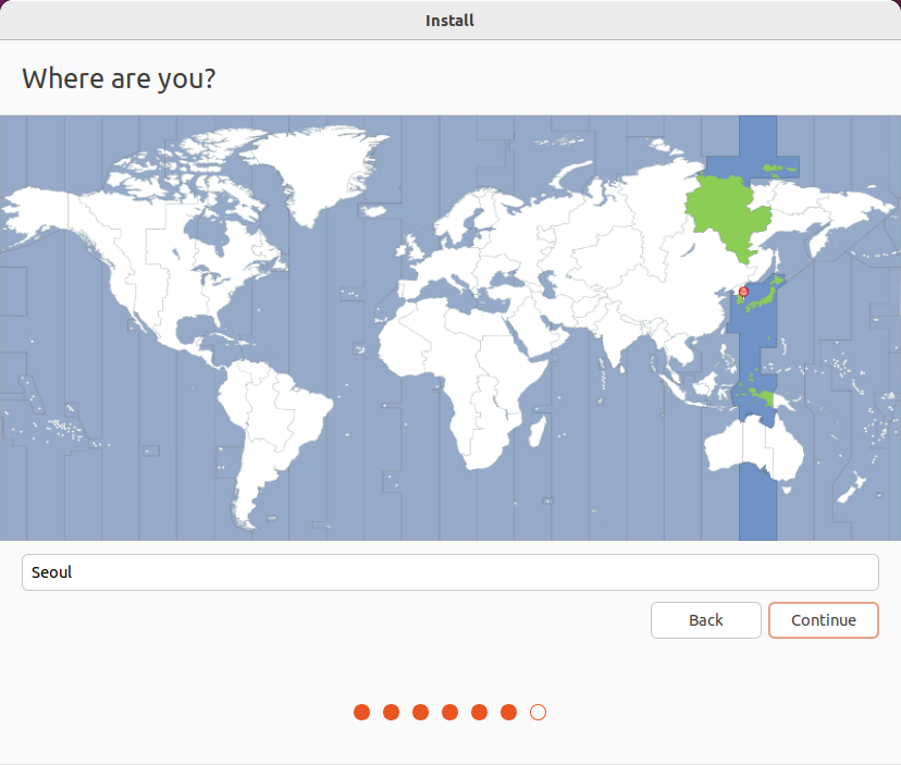 Ubuntu Installation - Where are you