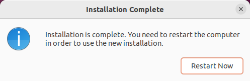 Ubuntu Installation - Installed