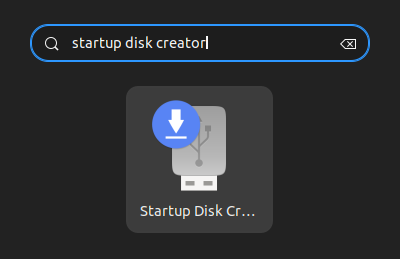 Menu - Startup Disk Creator