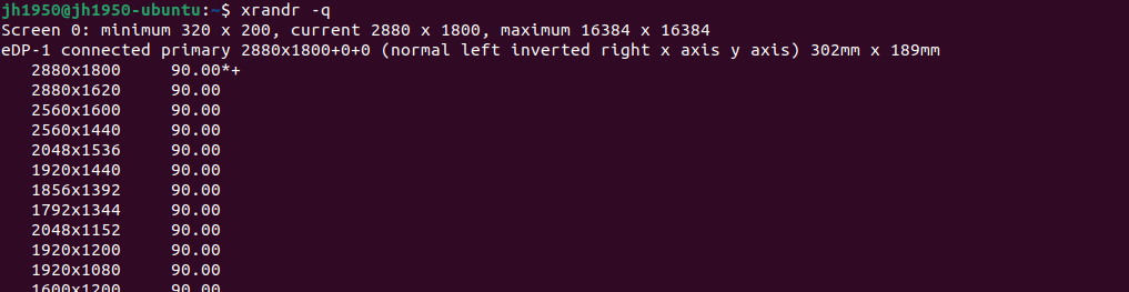 xrandr command - 2880x1800 on Xorg