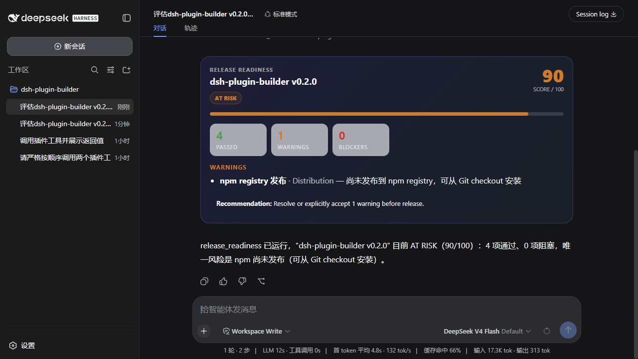 Real DeepSeek Harness release-readiness dashboard