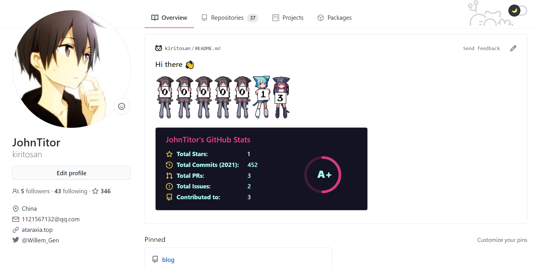 github主页