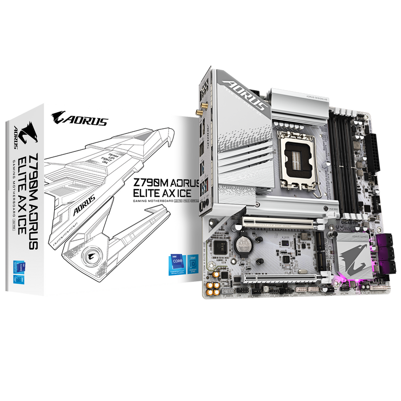 GIGABYTE Z790M AORUS ELITE AX ICE DDR5 MOTHERBOARD