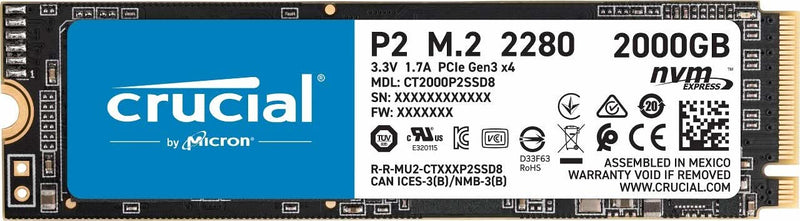 CRUCIAL 2TB NVME M.2 P2 INTERNAL SSD