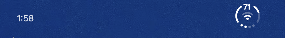The Duo element in the real status bar