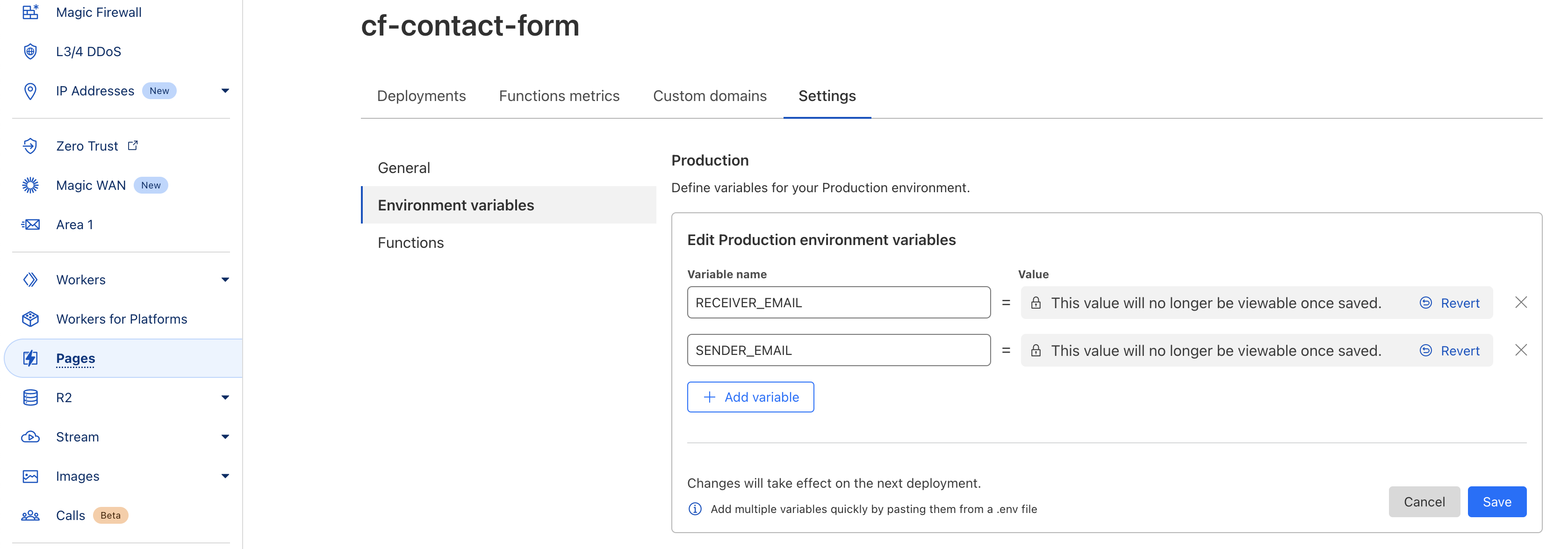 Cloudflare Workers から MailChannels でメール送信するついでに Cloudflare Pages でコンタクト