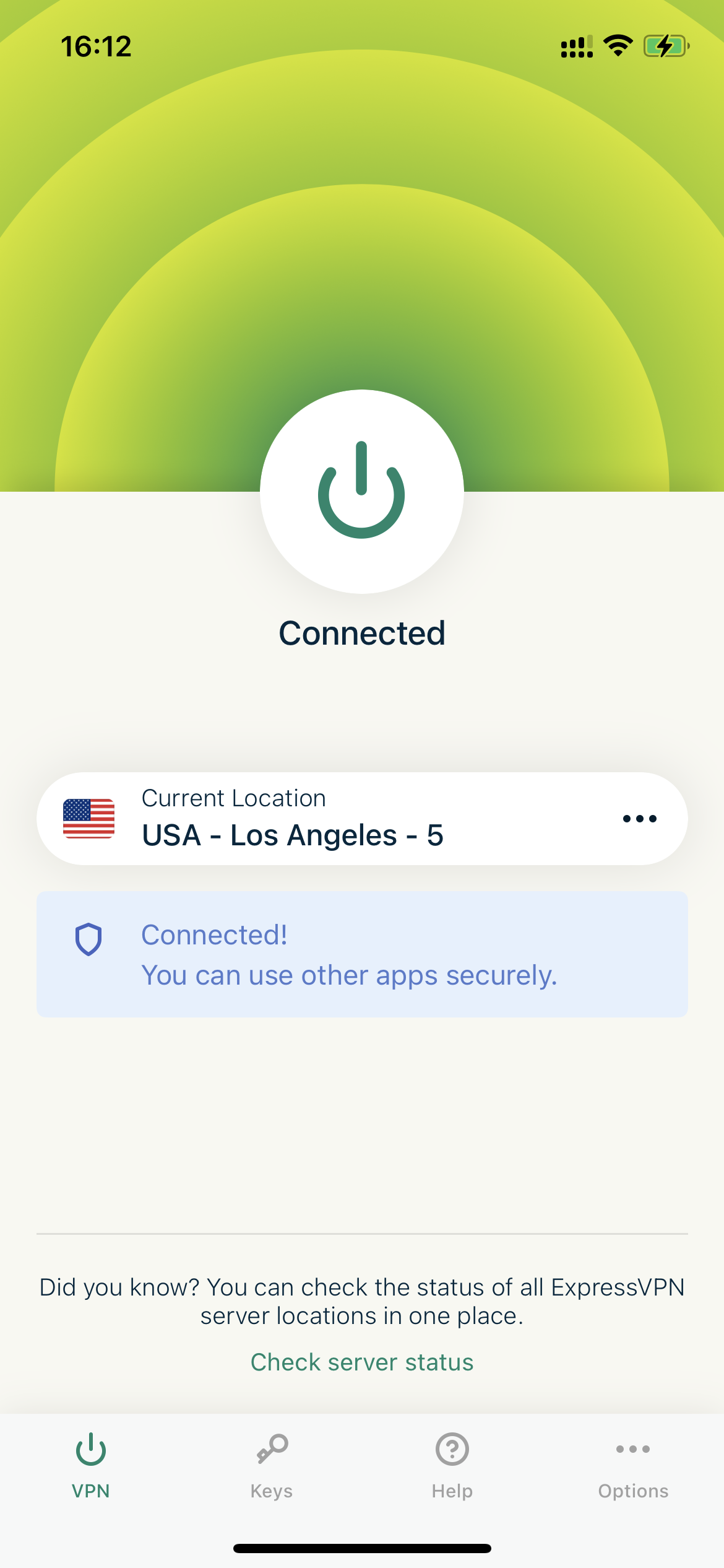 VPN connected
