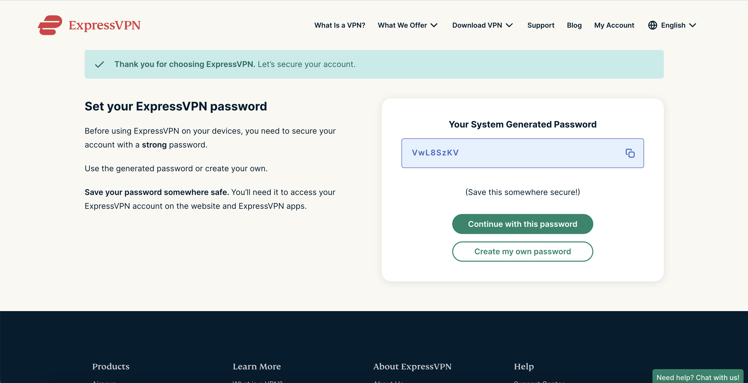 Change ExpressVPN password