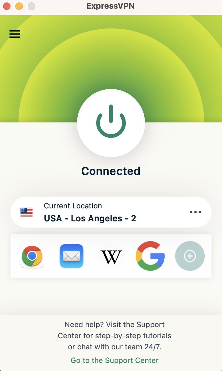 Connected on Mac