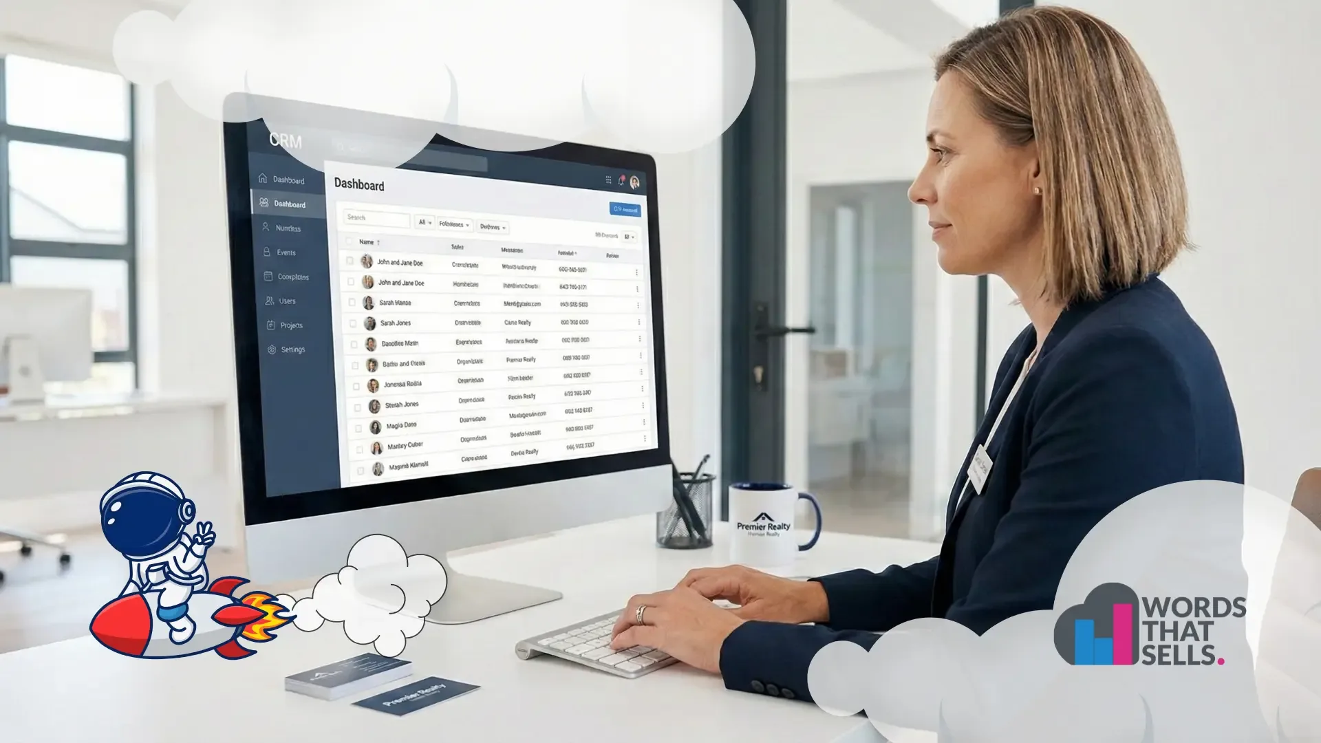 A real estate agent showing a home to clients