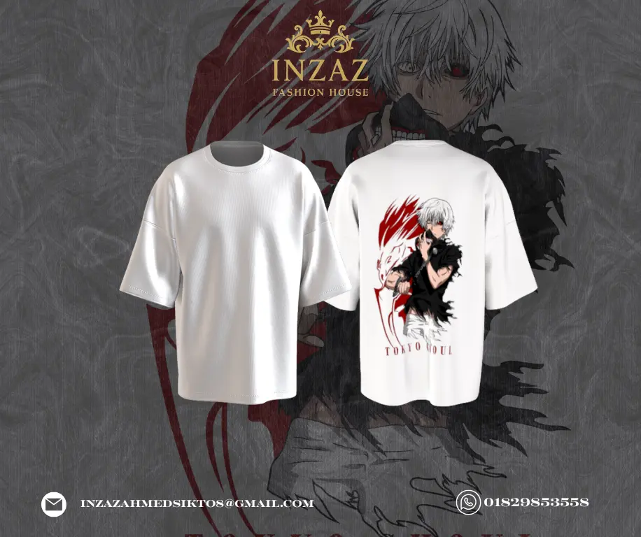 👁‍🗨 Tokyo Ghoul Oversized Tee – “Unleash the Monster 7