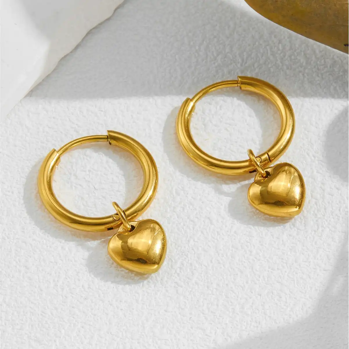 Earring stainless steel color guaranteed, waterproof, sweat-proof, lasting minimum 6 months to 1/2 years✨ 44