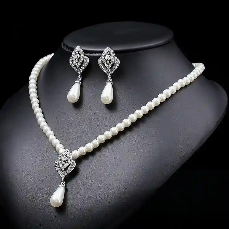 pearl necklace jewelry set 5