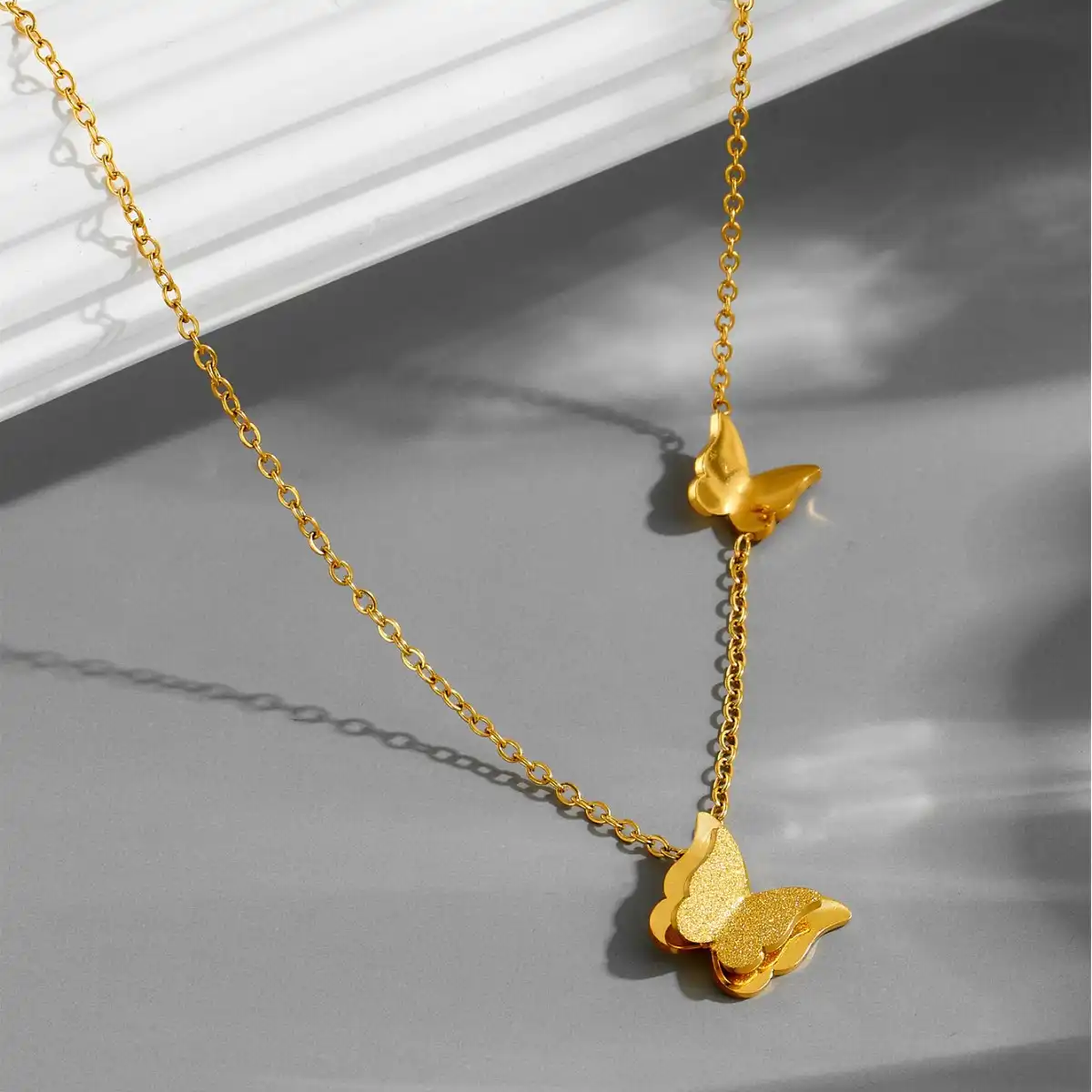 ✨ necklace stainless steel color guaranteed, waterproof, sweat-proof, lasting minimum 6 months to 1/2 years✨ 19