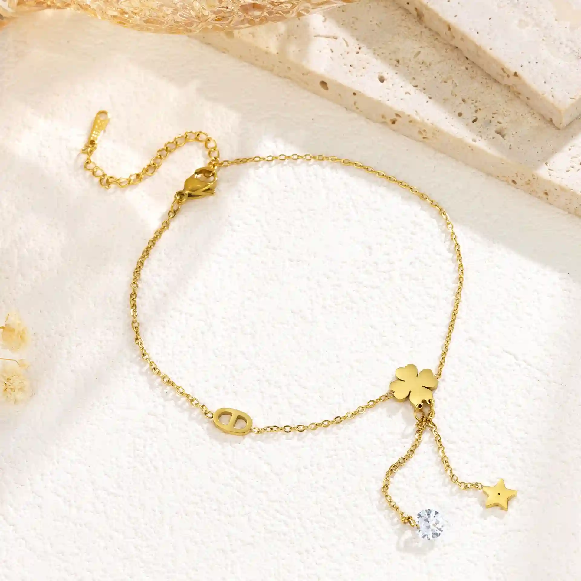 Bracelet stainless steel color guaranteed, waterproof, sweat-proof, lasting minimum 6 months to 1/2 years✨ 28